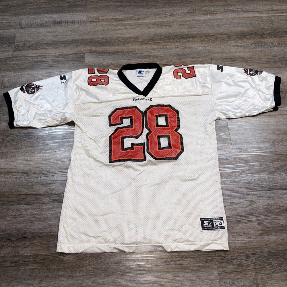 VTG Warrick Dunn Mens 2X-Large (54) #28 Starter Jersey Tampa Bay Buccaneers NFL